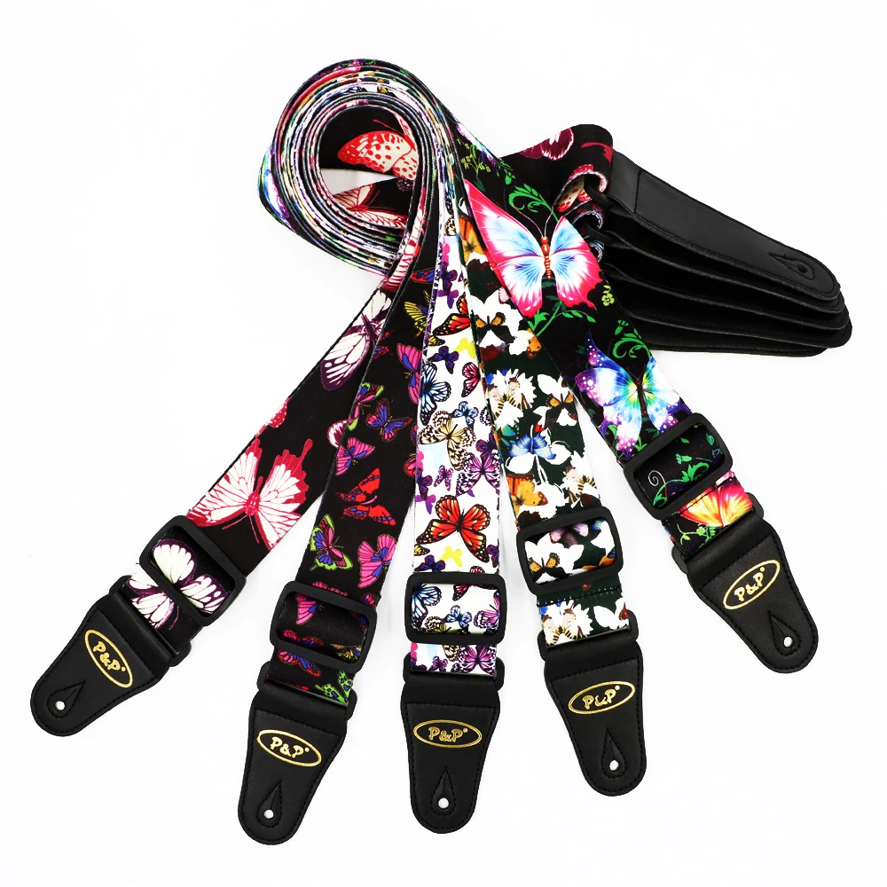 Colorful Butterfly Pattern Guitar Strap Electric Guitar Acoustic Guitar Folk Guitar Bass Strap Musical Instrument Accessories
Colorful Butterfly Pattern Guitar Strap Electric Guitar Acoustic Guitar Folk Guitar Bass Strap Musical Instrument Accessories