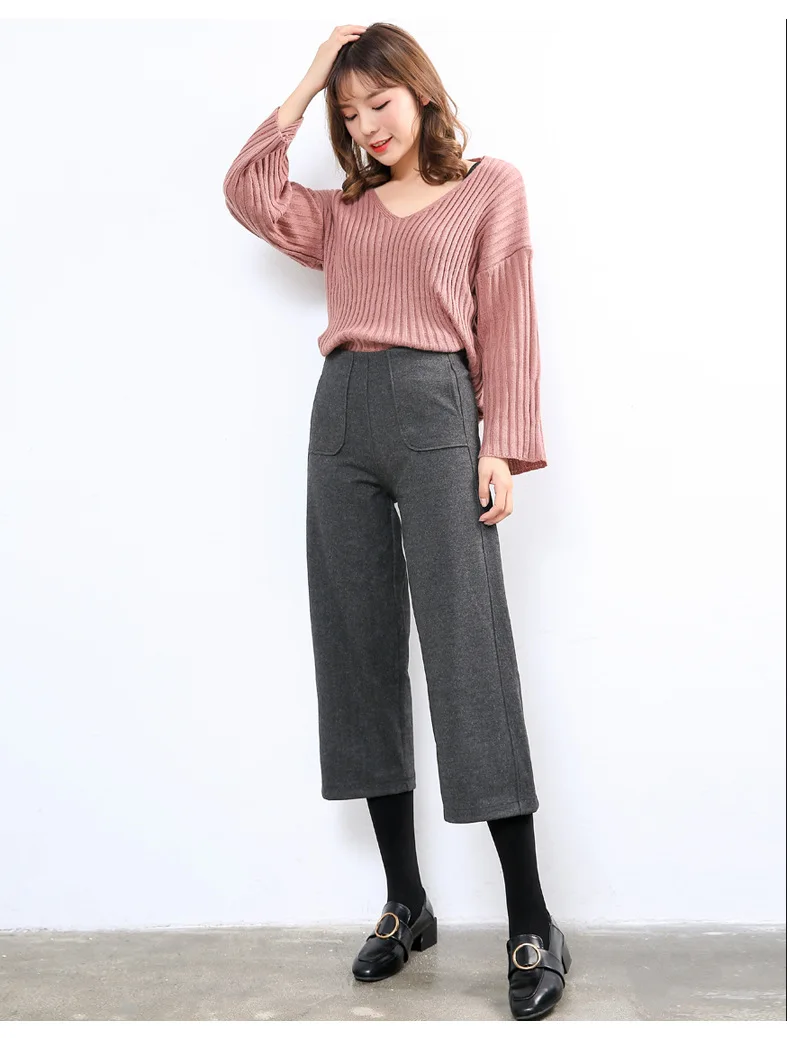 Artfeel New autumn winter S-2XL Thicker women Wide leg pants Slim 3D cutting out Big size Loose female pants Calf-length
Artfeel New autumn winter S-2XL Thicker women Wide leg pants Slim 3D cutting out Big size Loose female pants Calf-length