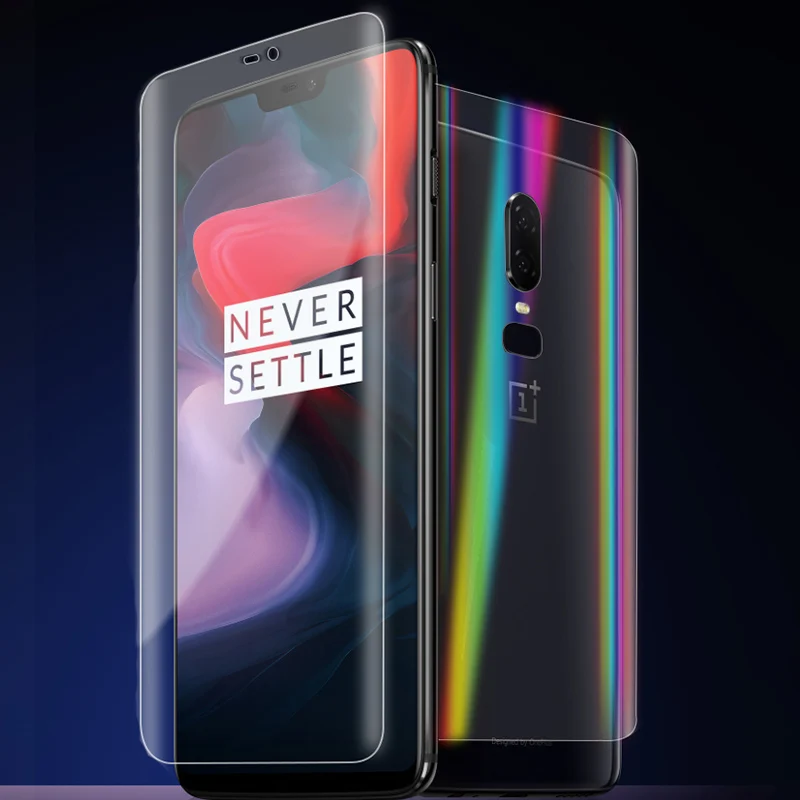 BFOLLOW защита экрана Аврора задняя пленка для Oneplus 6/6 T Мягкий ТПУ полное покрытие