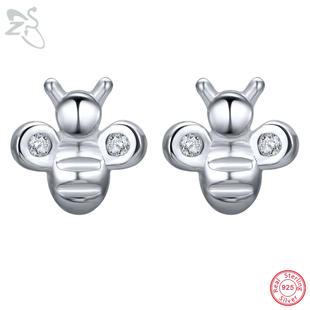 ZS Bee Shape Earrings Real 925 Sterling Silver Ear Studs Cute Simple Animal Stud Earring Gifts For Women Girls Mini Pendients
ZS Bee Shape Earrings Real 925 Sterling Silver Ear Studs Cute Simple Animal Stud Earring Gifts For Women Girls Mini Pendients