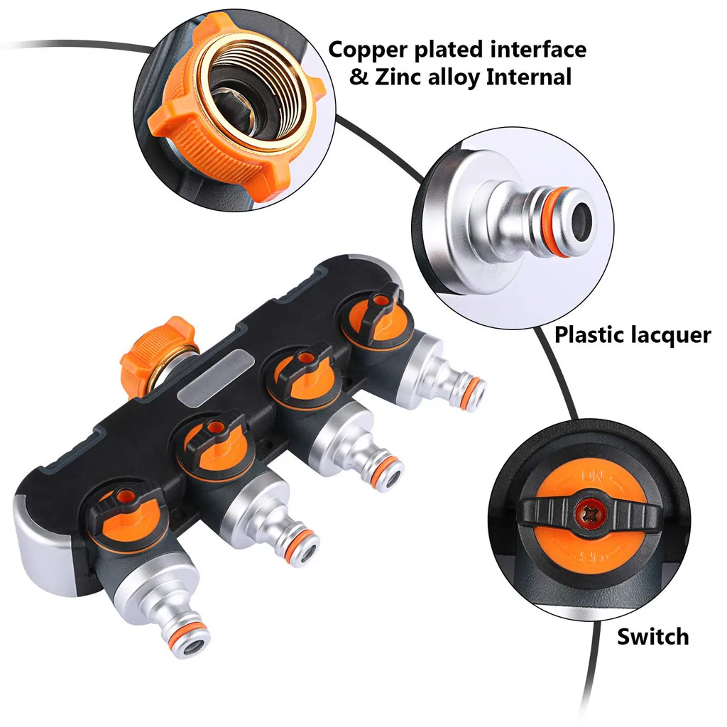 2019 New Garden Hose Splitter 4 Way Rubberized Tap Hose Connectors Water Distributor High Quality Gift Water Connector z0607#G30
2019 New Garden Hose Splitter 4 Way Rubberized Tap Hose Connectors Water Distributor High Quality Gift Water Connector z0607#G30