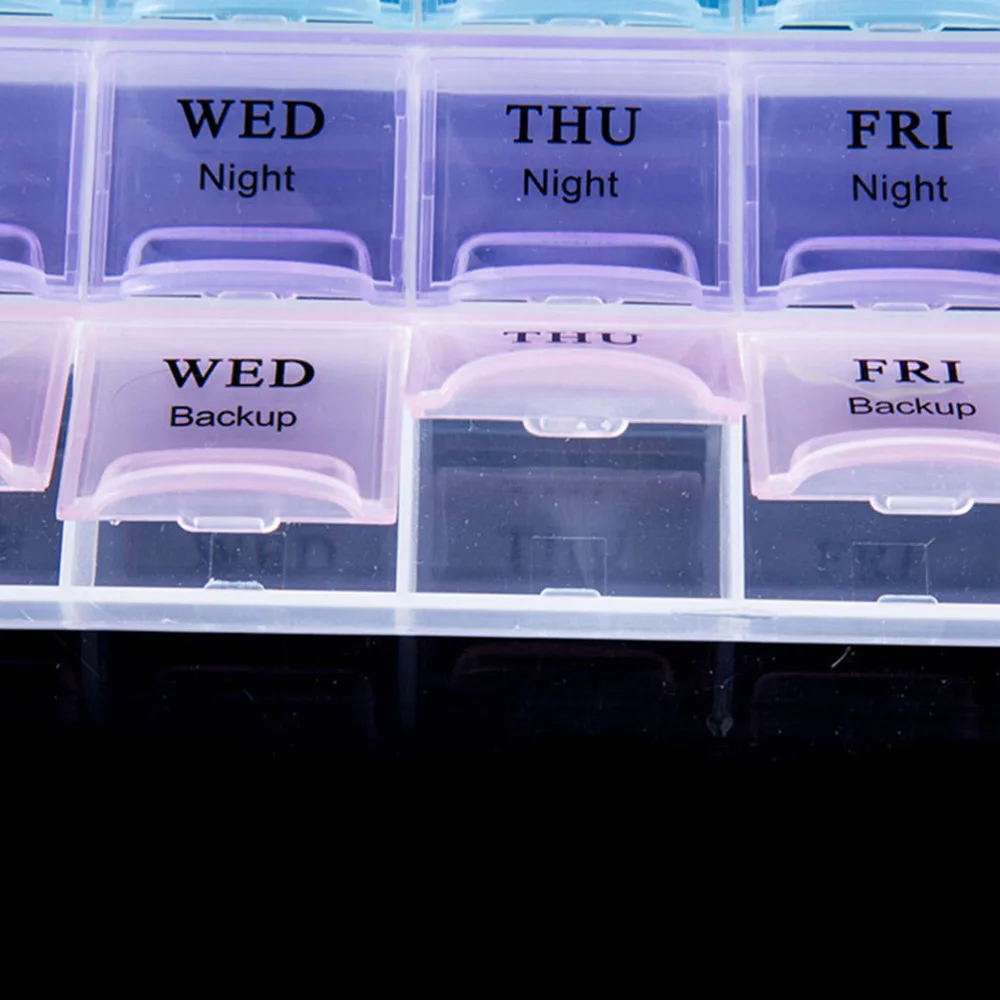Weekly 7 Days 4 Row 28 Squares Medicine Storage Organizer Container Case Tablet Pill Drug Box Case Holder Dispenser Health Care
Weekly 7 Days 4 Row 28 Squares Medicine Storage Organizer Container Case Tablet Pill Drug Box Case Holder Dispenser Health Care