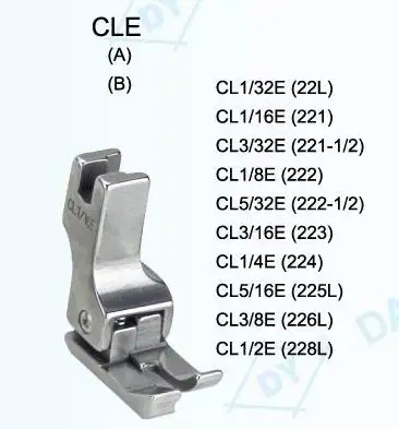 Промышленные швейные машины аксессуары, прижимные ножки, CL1/32E,CL1/16ECL1/8ECL3/32ECL1/8ECL5/32ECL3/16ECL1/4ECL5/16ECL3/8ECL1/2E
Промышленные швейные машины аксессуары, прижимные ножки, CL1/32E,CL1/16ECL1/8ECL3/32ECL1/8ECL5/32ECL3/16ECL1/4ECL5/16ECL3/8ECL1/2E