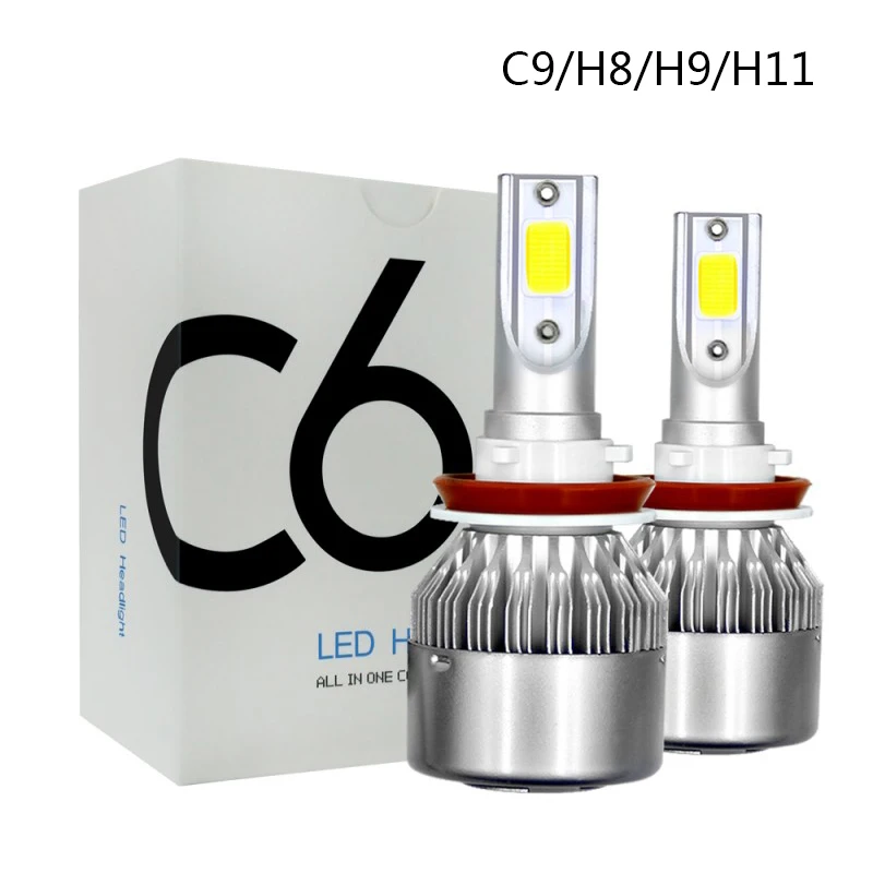 1 Pair C9 880 H3 H27 H11 H139 6000K Xenon White COB Chip LED Fog Light Bulbs 72W 7600LM High/Low beam Waterproof Car Headlight
1 Pair C9 880 H3 H27 H11 H139 6000K Xenon White COB Chip LED Fog Light Bulbs 72W 7600LM High/Low beam Waterproof Car Headlight