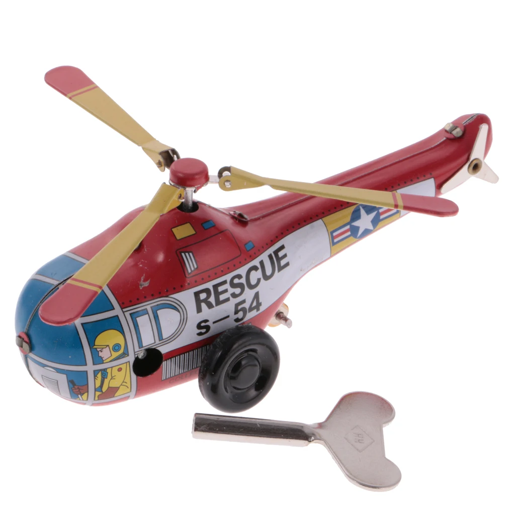 Funny Vintage Helicopter Model Clockwork Wind Up Tin Toy Collectables Classic Toys for Kids Creative Birthday Gift Decoration
Funny Vintage Helicopter Model Clockwork Wind Up Tin Toy Collectables Classic Toys for Kids Creative Birthday Gift Decoration