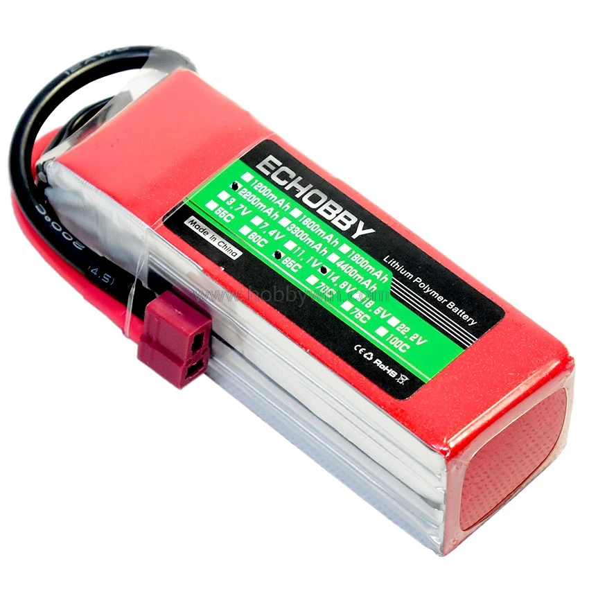 

14.8V 4S 2200mAh 65C LiPO Battery T plug RC Model Airplane Helicopter FPV Drone Multirotor Racing Vehicle Lipolymer Power pack