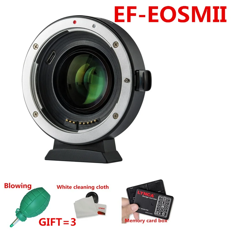 Viltrox EF-EOSM2 Focal Reducer Booster Adapter Auto-focus 0.71x for Canon EF mount lens to EOSM camera M6 M3 M5 M10 M100 M50
Viltrox EF-EOSM2 Focal Reducer Booster Adapter Auto-focus 0.71x for Canon EF mount lens to EOSM camera M6 M3 M5 M10 M100 M50