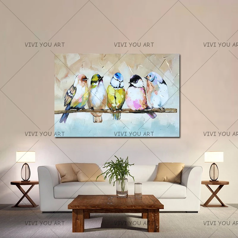 Hand Painted Abstract Cartoon Oil Painting on Canvas Modern Home Decor Wall Art Handmade Large Animal Birds Paintings Pictures
Hand Painted Abstract Cartoon Oil Painting on Canvas Modern Home Decor Wall Art Handmade Large Animal Birds Paintings Pictures
