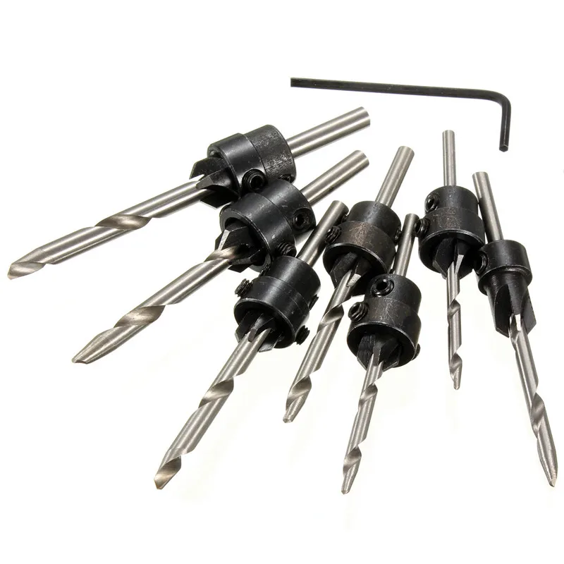 7pcs Drill Bits Power Tools Woodworking Tools Carpentry Tapered Countersink Drill Bit Set 5-12# with Hex Key
7pcs Drill Bits Power Tools Woodworking Tools Carpentry Tapered Countersink Drill Bit Set 5-12# with Hex Key