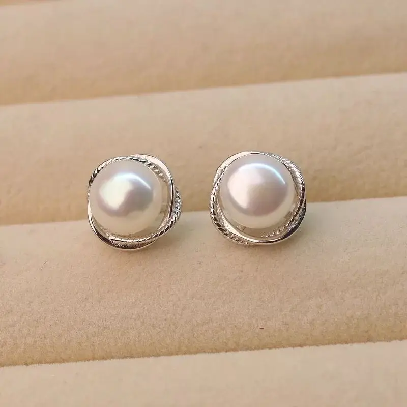 Natural Freshwater Pearl stud earrings 925 sterling silver earrings for women Pearl Jewelry Noble luxury wedding party gift New
Natural Freshwater Pearl stud earrings 925 sterling silver earrings for women Pearl Jewelry Noble luxury wedding party gift New