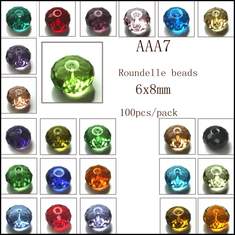 Mixed Colors 6x8mm 100pcs Rondelle Austria faceted Crystal Glass Beads Loose Spacer Beads for Jewelry Making
Mixed Colors 6x8mm 100pcs Rondelle Austria faceted Crystal Glass Beads Loose Spacer Beads for Jewelry Making
