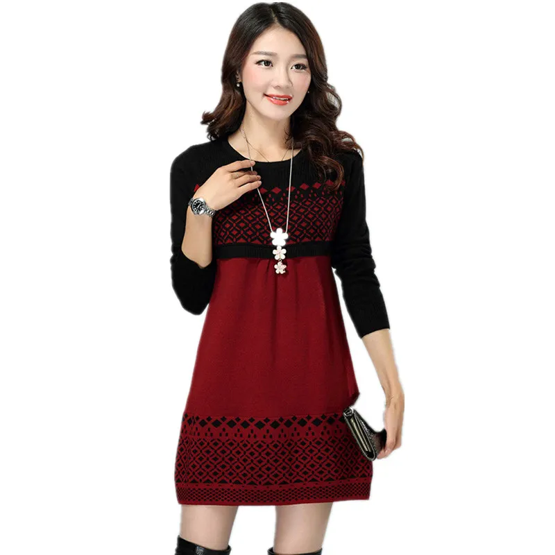 Women Sweater Dress New Fashion 2018 Autumn Winter Dress Female Korean Slim Long Sleeved Wool Knit Bottoming A-line Dress H10
Women Sweater Dress New Fashion 2018 Autumn Winter Dress Female Korean Slim Long Sleeved Wool Knit Bottoming A-line Dress H10