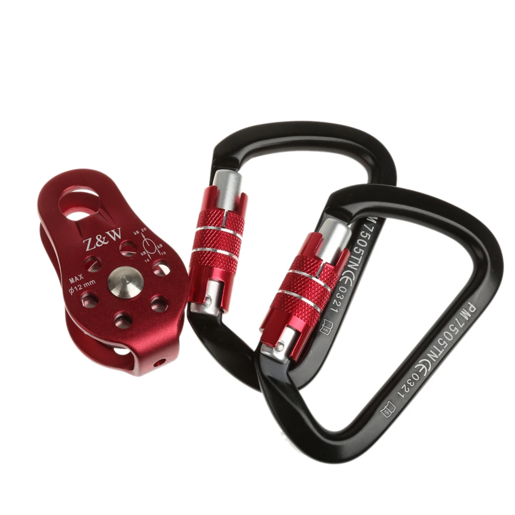 Tree Rock Climbing Rigging Fixed Side Rope Pulley with 2pcs Self Locking Carabiners Safety Gear Kit Rock Climbing Carabiner
Tree Rock Climbing Rigging Fixed Side Rope Pulley with 2pcs Self Locking Carabiners Safety Gear Kit Rock Climbing Carabiner