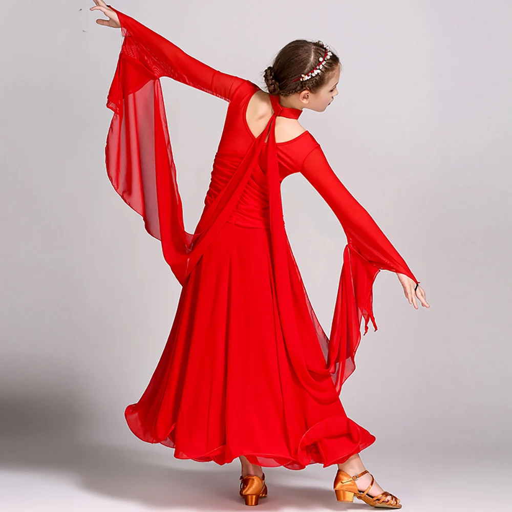 Cheap Modern Dance Dresses For Girl 3 Color Long Sleeve More Size Skirts Feminine Sexy Children Ballroom Student Fashions I086
Cheap Modern Dance Dresses For Girl 3 Color Long Sleeve More Size Skirts Feminine Sexy Children Ballroom Student Fashions I086