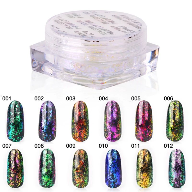 1box 0.2g 12 colors Transparent Chameleon pigment Flakes Nail Glitter Powder Shimmer Nail Art Glitter Galaxy Glitter Powder
1box 0.2g 12 colors Transparent Chameleon pigment Flakes Nail Glitter Powder Shimmer Nail Art Glitter Galaxy Glitter Powder