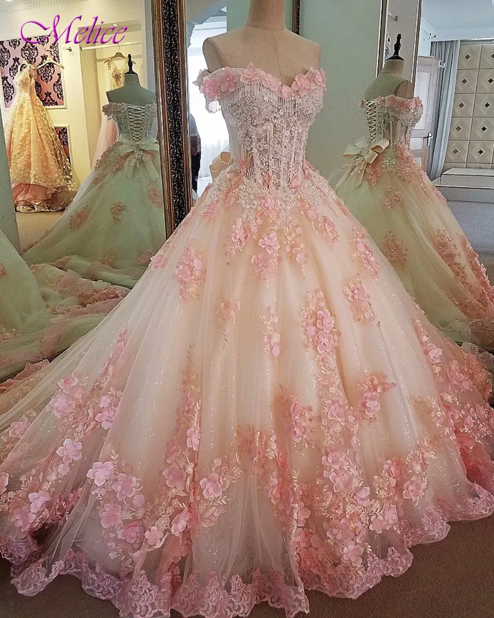 Fmogl элегантный вырез сердечком бисер бальное платье с блестками Quinceanera 2020