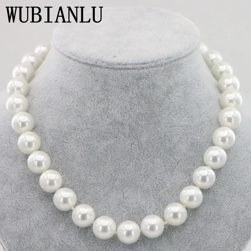 WUBIANLU 14mm Black White Sea South Shell Pearl Necklace 18 Inch Magnetic Buckle Fashion Women Necklaces Jewelry
WUBIANLU 14mm Black White Sea South Shell Pearl Necklace 18 Inch Magnetic Buckle Fashion Women Necklaces Jewelry