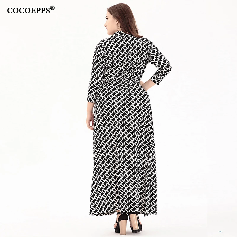 5XL 6XL 2019 Autumn Plus Size Women Long Dress Wrap V-neck Vintage Maxi Dresses Big Size floral Printed Dress 4XL Sexy Clothing
5XL 6XL 2019 Autumn Plus Size Women Long Dress Wrap V-neck Vintage Maxi Dresses Big Size floral Printed Dress 4XL Sexy Clothing