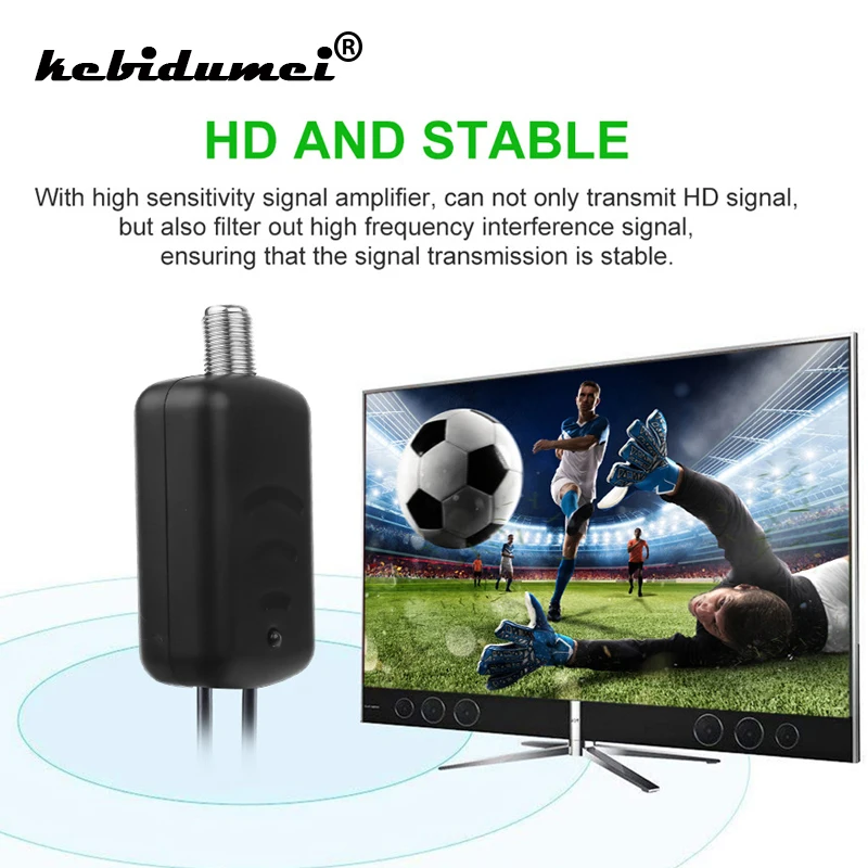 kebidumei TV Antenna Amplifier Professional Low Noise Signal Booster HDTV Amplifier Fox Antenna HD Channel
kebidumei TV Antenna Amplifier Professional Low Noise Signal Booster HDTV Amplifier Fox Antenna HD Channel