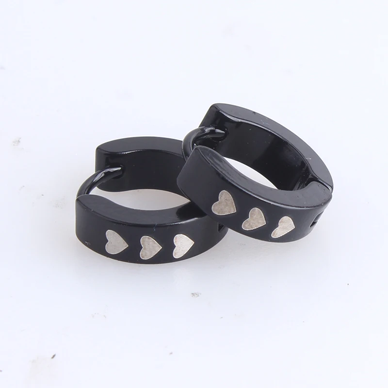 4mm black three hearts 316L Stainless Steel Stud Earrings for women men wholesale
4mm black three hearts 316L Stainless Steel Stud Earrings for women men wholesale