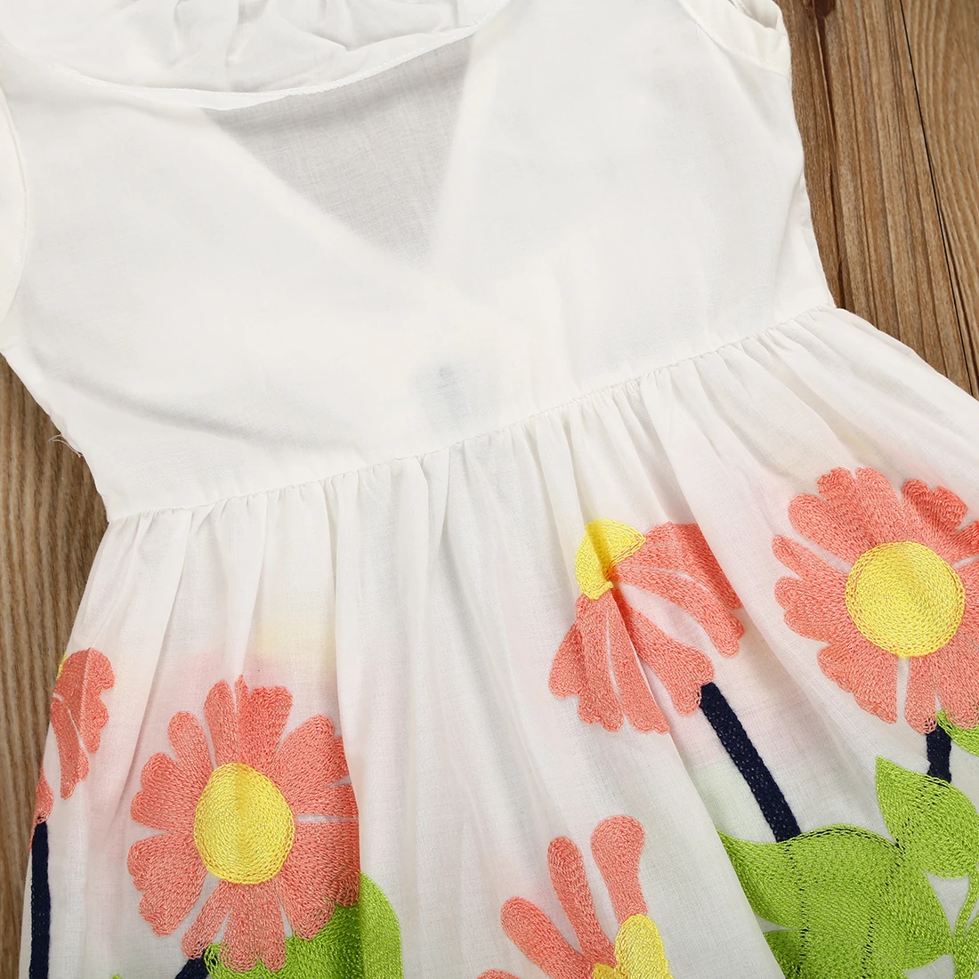Girl's Fashion Floral Embroidered Summer Dress V neck Vest Ruffle Bowknot Dress Toddlers Infant Vestidos Children's Clothes
Girl's Fashion Floral Embroidered Summer Dress V neck Vest Ruffle Bowknot Dress Toddlers Infant Vestidos Children's Clothes