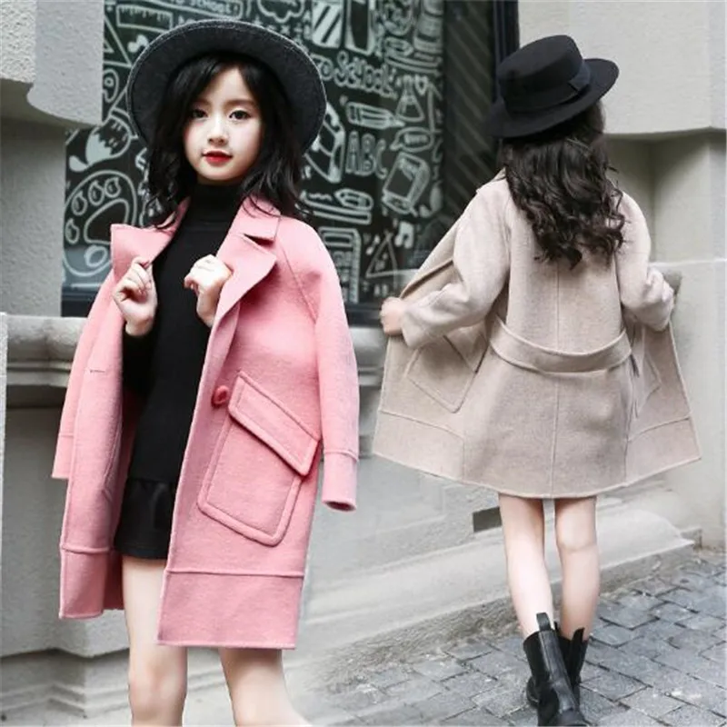 2019 Autumn Winter Girls Long Coat Wool JMFFY Children Baby Girl Long Sleeve Outwear Buttons Pockets Solid Jacket Princess 6-15T
2019 Autumn Winter Girls Long Coat Wool JMFFY Children Baby Girl Long Sleeve Outwear Buttons Pockets Solid Jacket Princess 6-15T