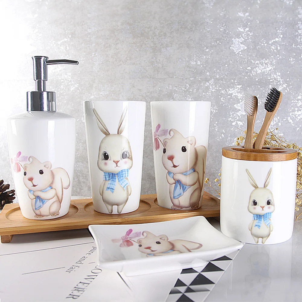 Bath set bathroom five-piece wash set brush tooth cup mouth cup tooth set ceramic toilet lo83159
Bath set bathroom five-piece wash set brush tooth cup mouth cup tooth set ceramic toilet lo83159