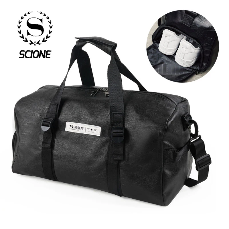 Scione Unisex PU Leather Solid Travel Luggage Handbags Fashion Waterproof Shoulder Outside Bags Large Capacity Duffel With Shoe
Scione Unisex PU Leather Solid Travel Luggage Handbags Fashion Waterproof Shoulder Outside Bags Large Capacity Duffel With Shoe