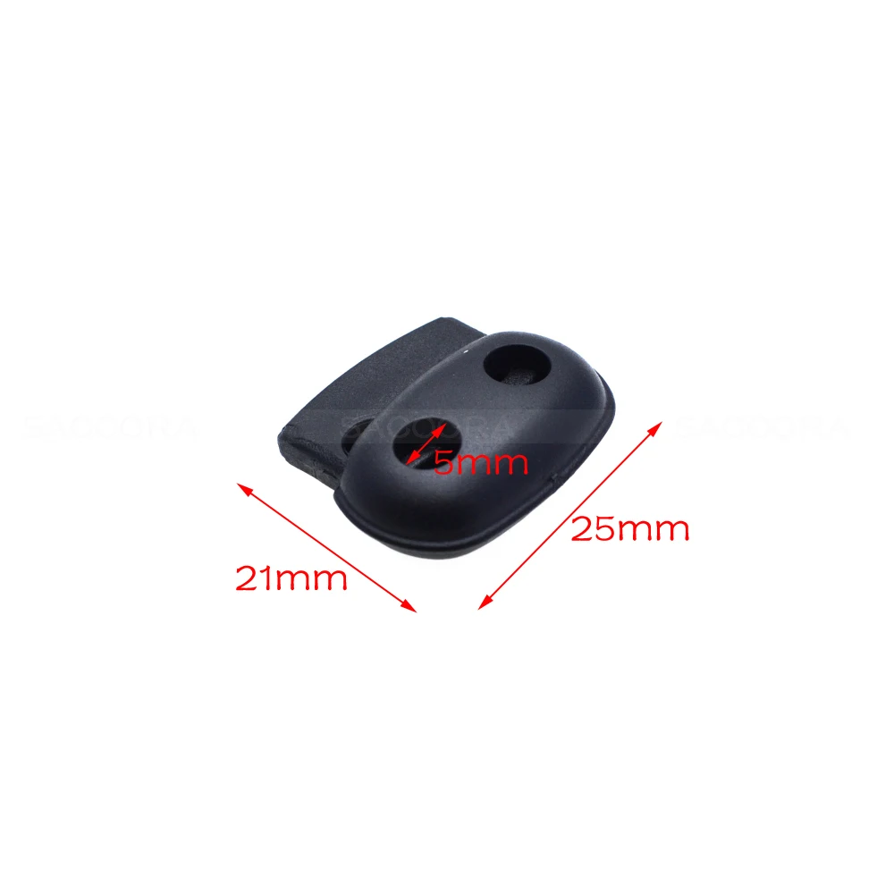 100pc/pack Plastic Cord Lock Stopper Toggle Clip Cord Buckle Backpack accessories Black zsize 25mm*21mm*8mm
100pc/pack Plastic Cord Lock Stopper Toggle Clip Cord Buckle Backpack accessories Black zsize 25mm*21mm*8mm