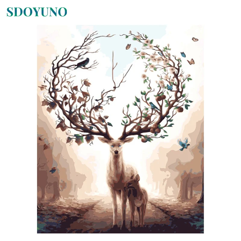 SDOYUNO Frame Deer And Its Son DIY Painting By Numbers Birthday Party Decorations Kids Modern Wall Art For Room Decoration Gift
SDOYUNO Frame Deer And Its Son DIY Painting By Numbers Birthday Party Decorations Kids Modern Wall Art For Room Decoration Gift
