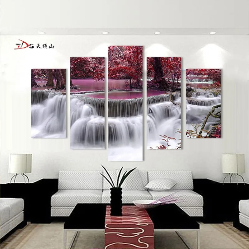 5 Piece Canvas Art Modern Printed Painting Picture Forest Waterfall Canvas Painting Wall Art Home Decor For Living Room Framed
5 Piece Canvas Art Modern Printed Painting Picture Forest Waterfall Canvas Painting Wall Art Home Decor For Living Room Framed