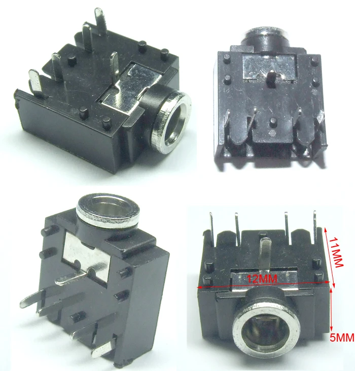1000PCS 5PIN 1/8" 3.5mm Stereo Jack Socket PCB Panel Mount FOR 3.5MM Headphones FROM RUINOR
1000PCS 5PIN 1/8" 3.5mm Stereo Jack Socket PCB Panel Mount FOR 3.5MM Headphones FROM RUINOR