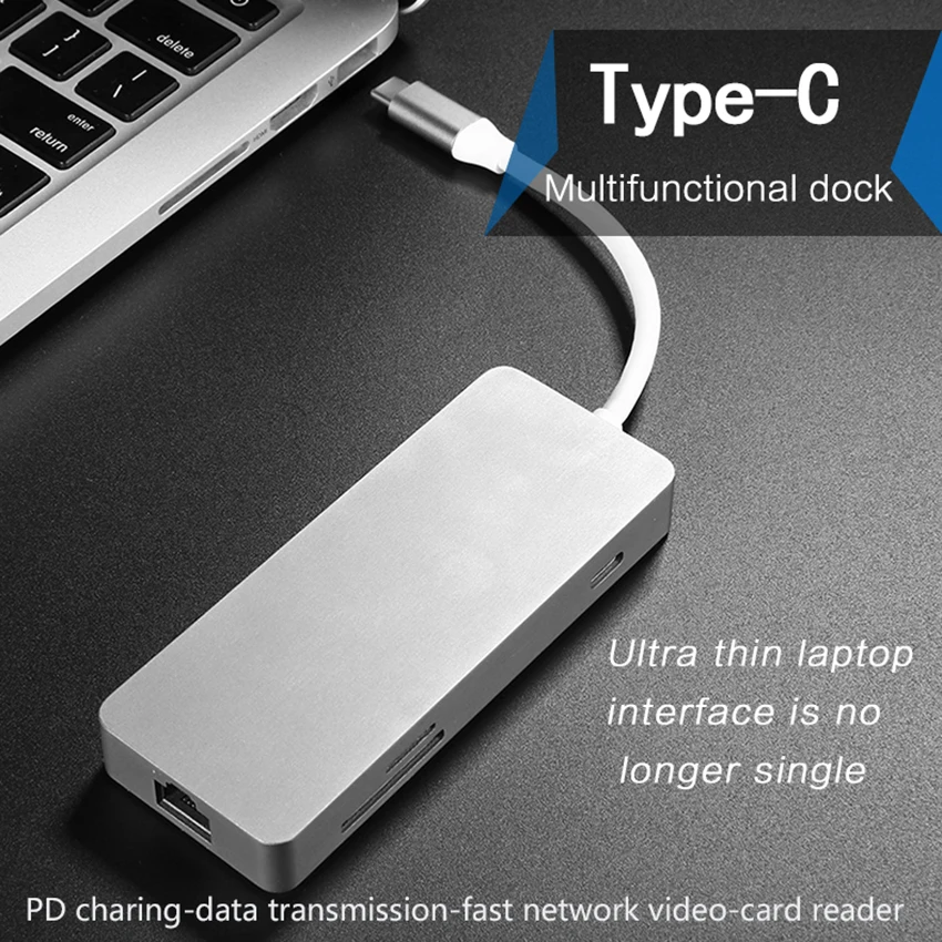 Type C Hub For Macbook Spliter Adapter USB 3.0 TF SD Card Reader 2K Video HDMI RJ45 Ethernet Network LAN PD Charging USB-C
Type C Hub For Macbook Spliter Adapter USB 3.0 TF SD Card Reader 2K Video HDMI RJ45 Ethernet Network LAN PD Charging USB-C