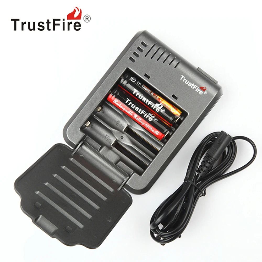 TrustFire Smart Intelligent Lithium Battery Charger LED 4 Slots for 18650 18500 16340 14500 10440 Rechargeable Li-Ion Battery
TrustFire Smart Intelligent Lithium Battery Charger LED 4 Slots for 18650 18500 16340 14500 10440 Rechargeable Li-Ion Battery