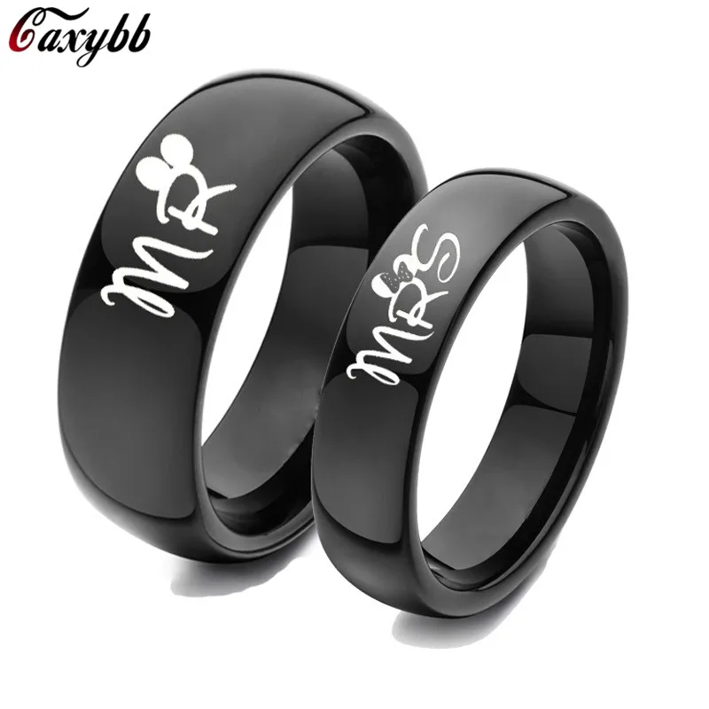 Lovers' Ring Black Color Couple Ring Stainless Steel Wedding Mr Mrs Ring for Women and Men Promise Jewelry
Lovers' Ring Black Color Couple Ring Stainless Steel Wedding Mr Mrs Ring for Women and Men Promise Jewelry