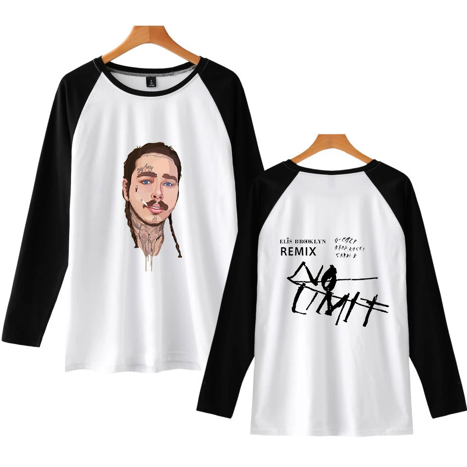 Post Malone Fashion Printed Raglan T-shirts Women/Men Long Sleeve Tshirts 2019 New Arrival Hot Sale Casual Streetwear Clothes
Post Malone Fashion Printed Raglan T-shirts Women/Men Long Sleeve Tshirts 2019 New Arrival Hot Sale Casual Streetwear Clothes