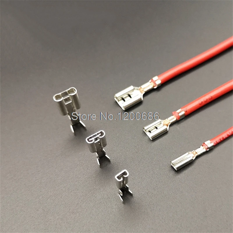 10CM Custom 2.8 /4.8 /6.3 Female Male Spade Connector wire harness with Insulating Sleeves
10CM Custom 2.8 /4.8 /6.3 Female Male Spade Connector wire harness with Insulating Sleeves