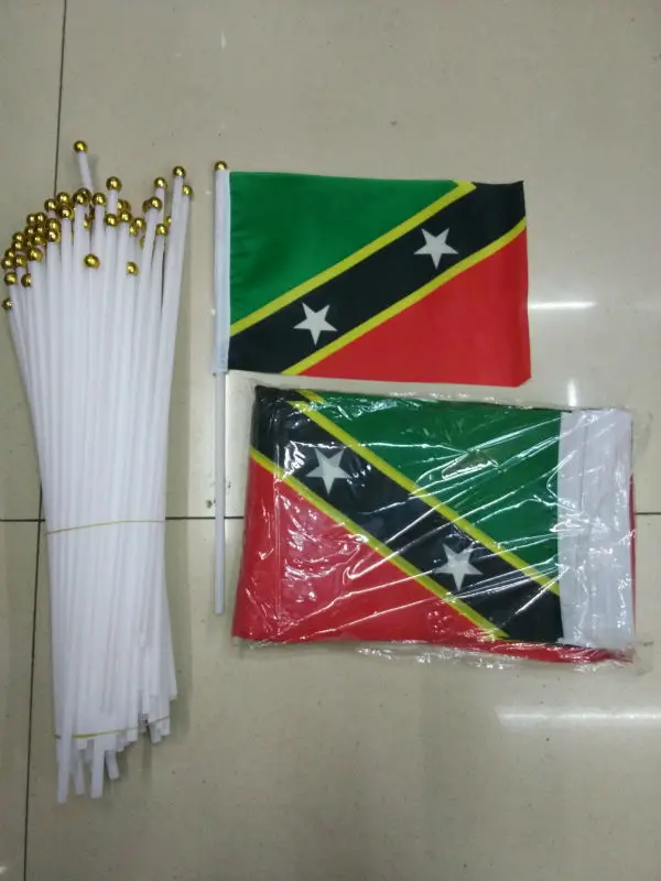 100 PCS/ lot Promotion Wholesale allSm Saint Kitts and Nevis Hand Waving National Flag 14*21cm #8 Polyester Flag
100 PCS/ lot Promotion Wholesale allSm Saint Kitts and Nevis Hand Waving National Flag 14*21cm #8 Polyester Flag