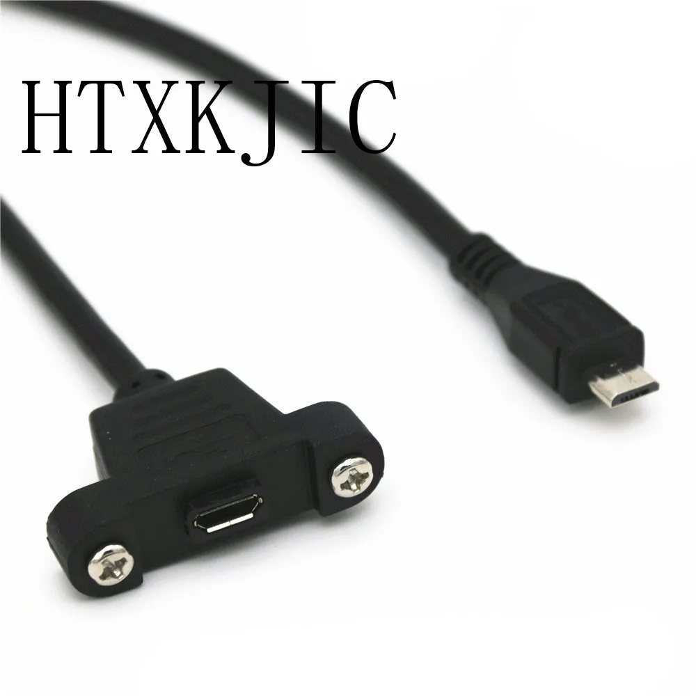 5 контактный Удлинительный Кабель Micro USB 2 0 папа к Мама 30 см 50 с винтами и