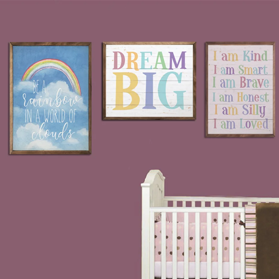 Dream Big Canvas Paintings Rainbow Print on Canvas Colored Posters Wall Art Pictures Kids Room Decor
Dream Big Canvas Paintings Rainbow Print on Canvas Colored Posters Wall Art Pictures Kids Room Decor