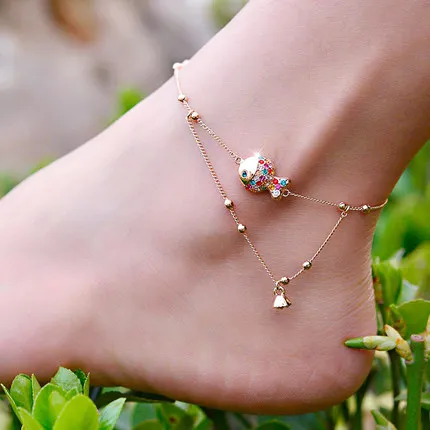 Fashion Cute Fish Anklet Rose Chain Women Girl Lover Barefoot New Design Fish Women Anklet Sandal Beach Foot Jewelry
Fashion Cute Fish Anklet Rose Chain Women Girl Lover Barefoot New Design Fish Women Anklet Sandal Beach Foot Jewelry