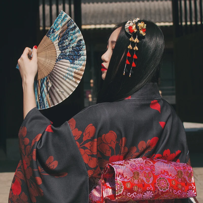 2022 Japanese style Vintage Floral Fan hair accessories Pendant Black Gold Twin flowers refinement Hair Jewelry
2022 Japanese style Vintage Floral Fan hair accessories Pendant Black Gold Twin flowers refinement Hair Jewelry