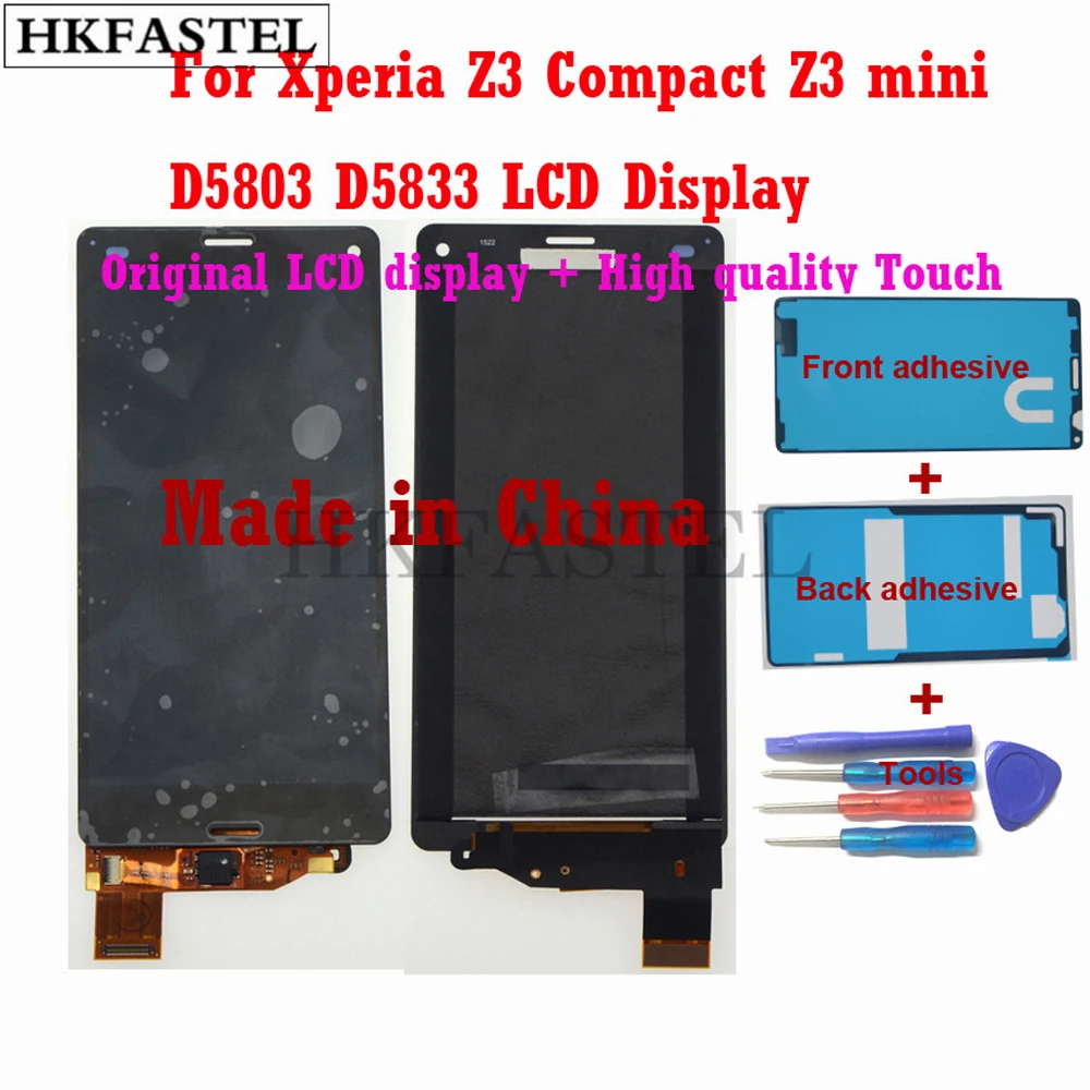Hkfatel для Sony Xperia Z3 mini мобильный телефон оригинальный ЖК дисплей + Compact D5803 D5833