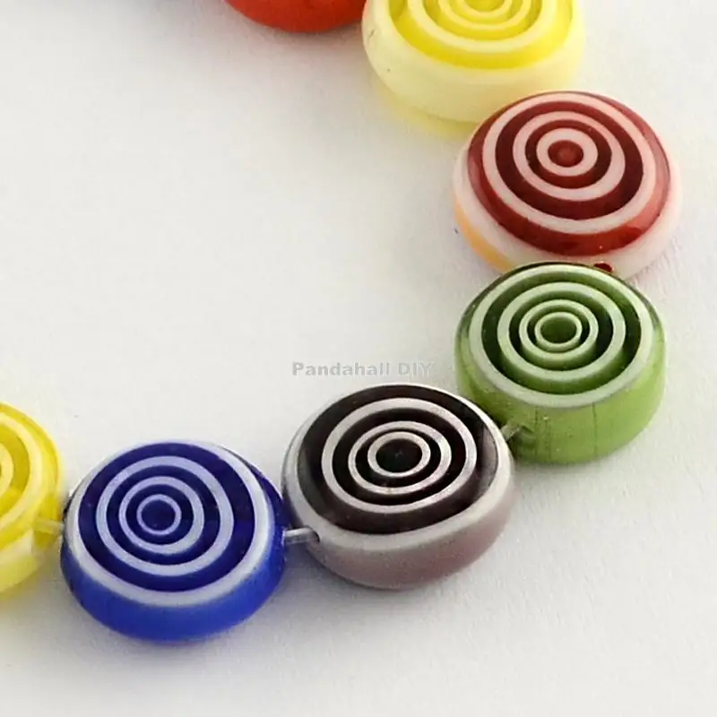 Flat Round Handmade Millefiori Glass Beads Strands, Mixed Color, 12x5mm, Hole: 1mm; about 32pcs/strand, 14.1" 
Flat Round Handmade Millefiori Glass Beads Strands, Mixed Color, 12x5mm, Hole: 1mm; about 32pcs/strand, 14.1"