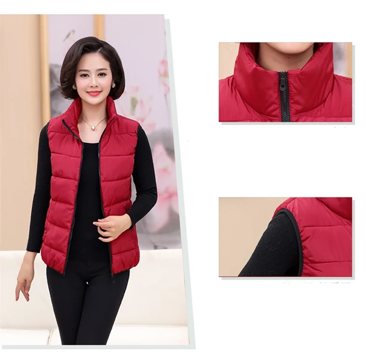 Chaquetas Invierno Mujer хлопковый жилет для пожилых людей среднего возраста одежда мам