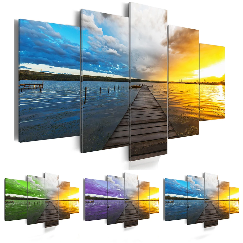 2019 Canvas Print Modern Fashion Wall Art the Color Clouds Sunset Sea Wooden Bridge for Home Decoration Choose Size:3(No Frame)
2019 Canvas Print Modern Fashion Wall Art the Color Clouds Sunset Sea Wooden Bridge for Home Decoration Choose Size:3(No Frame)