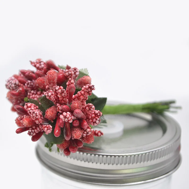 12 шт./лот искусственный цветок стэмен проволока стебель брак листья Stamen DIY