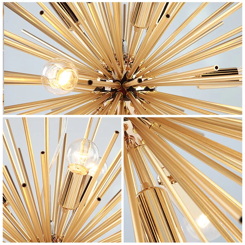 Post-modern Gold Pendant Lights Living Room Restaurant Study led radiation sphere art Personality design pendant lamp
Post-modern Gold Pendant Lights Living Room Restaurant Study led radiation sphere art Personality design pendant lamp