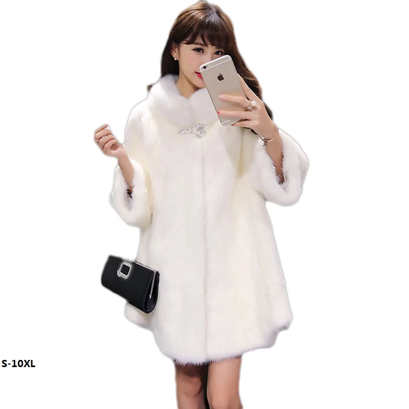 White fur coat 2018 new imitation mink fashion Rabbit fur coat coat female models increase fat in the long section faux fur coat
White fur coat 2018 new imitation mink fashion Rabbit fur coat coat female models increase fat in the long section faux fur coat
