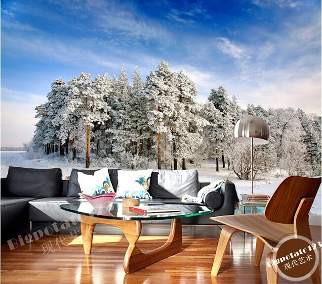 Custom 3D large murals,the forest fresh snow photography, living room sofa TV wall bedroom background wall paper
Custom 3D large murals,the forest fresh snow photography, living room sofa TV wall bedroom background wall paper